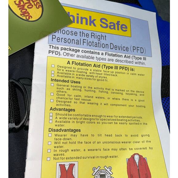 Bass Pro Shops Life Jacket Vest Adult Large XL 40"- 52" Type 3 PFD Water Sports - Picture 5 of 10